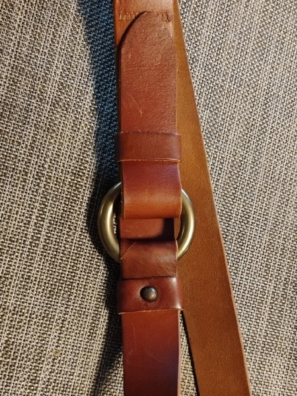 Lucky Brand Brown Leather Ring Belt